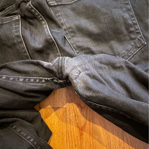 Rag & Bone Jeans Men's Size 30x33 Fit 2 Slim Leg Straight Button Fly Black Denim - Picture 10 of 11